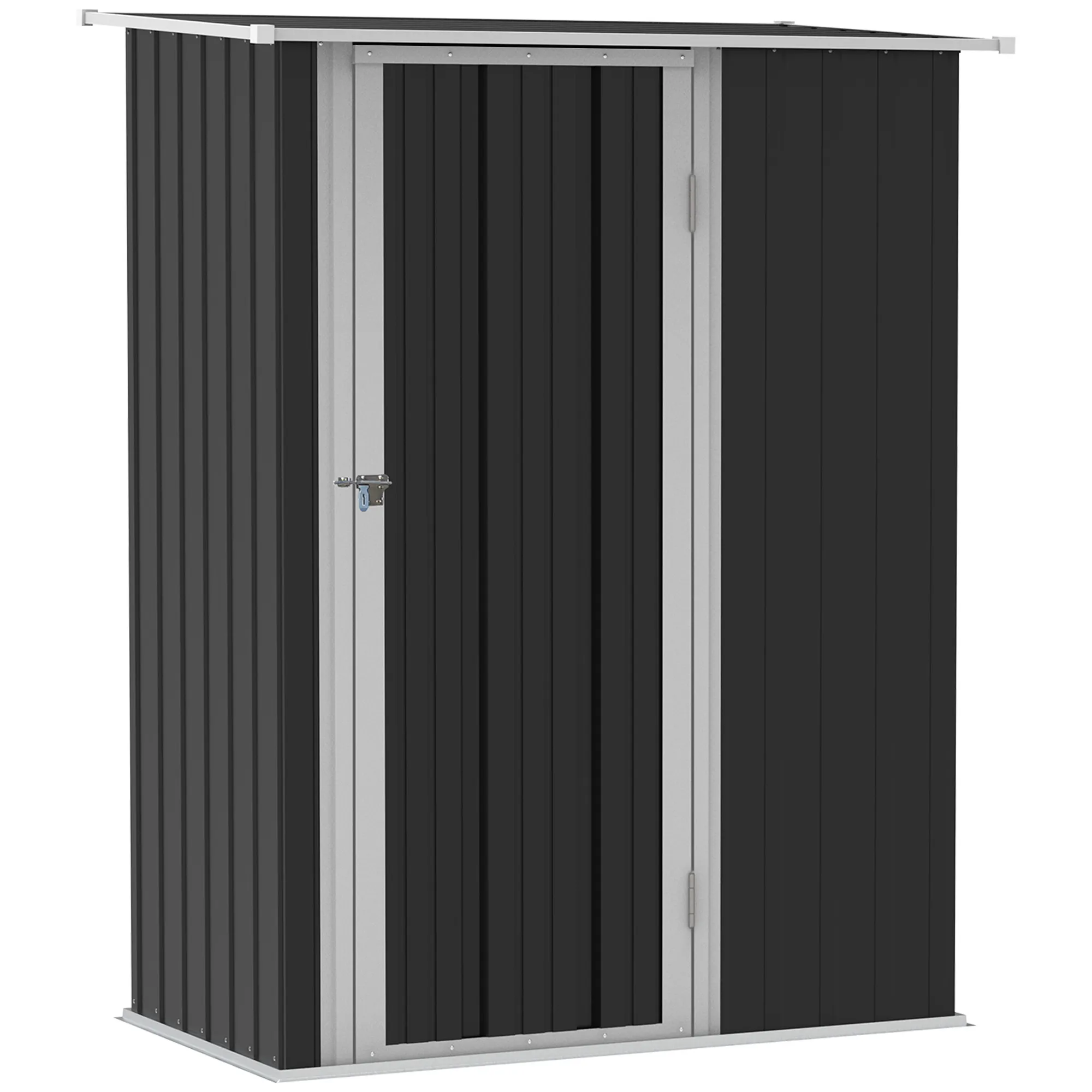 Metalinis sodo sandėliukas - Tamsiai pilka 142 x 84 x 189 cm