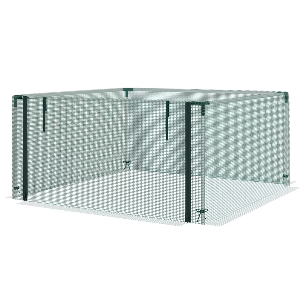Sodo tinklas nuo kenkėjų, plienas žalias 1,25x1,25 m