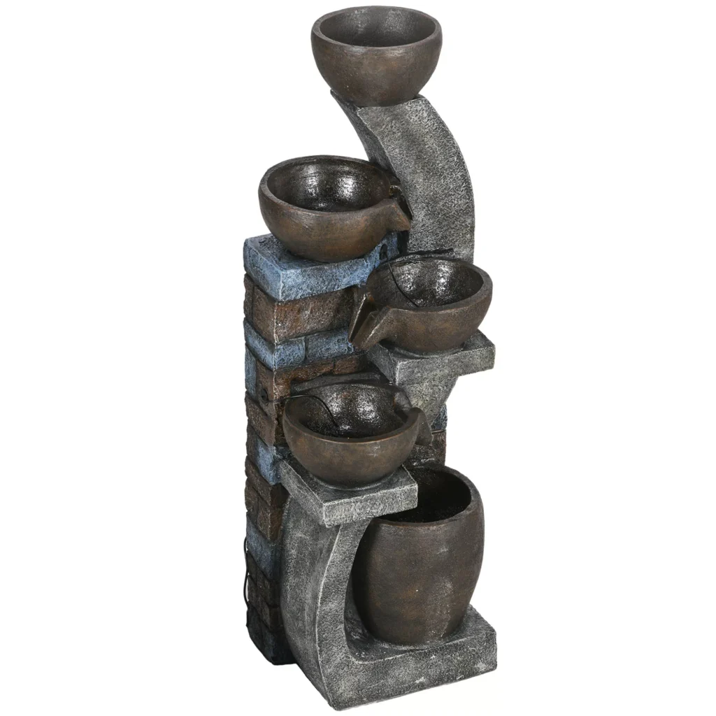 Dekoratyvinis sodo fontanas, 5 lygių 37x35x107cm