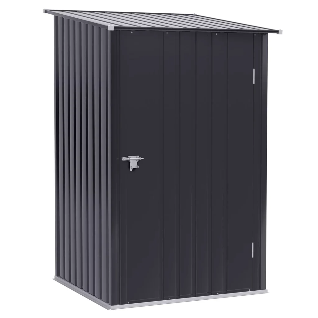Metalinis sodo įrankių namelis 1 x 1 m, 0,92 m² - tamsiai pilkas