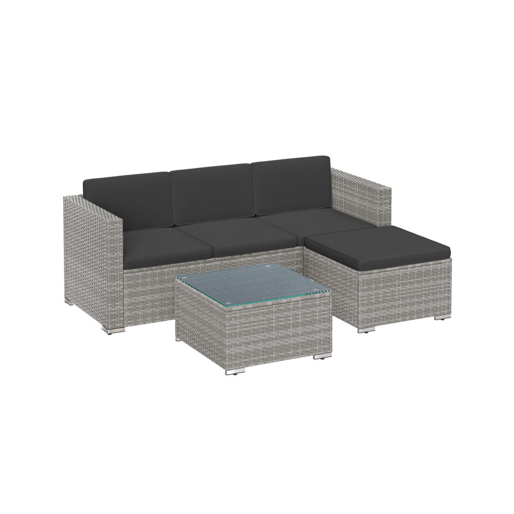 Lauko baldų komplektas Universalus išdėstymas | 60 x 173 x 66 cm | Pilka