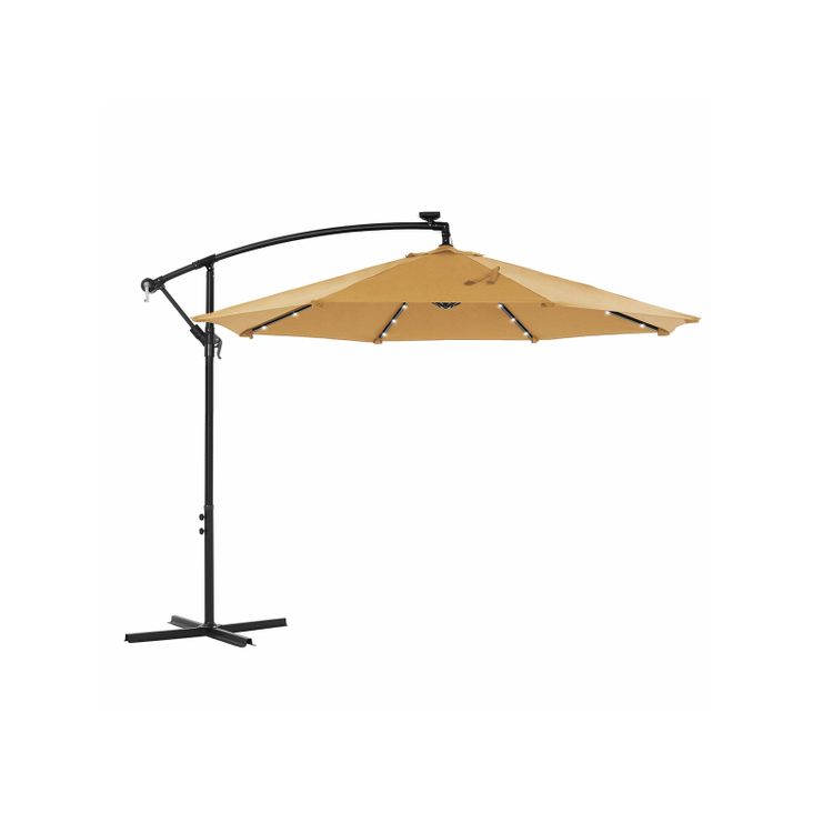 Lauko skėtis nuo saulės su LED apšvietimu 300 x 300 cm