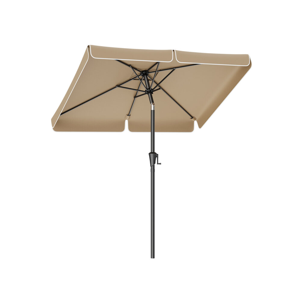 Stačiakampio formos balkono skėtis 200 x 150 cm taupe spalvos