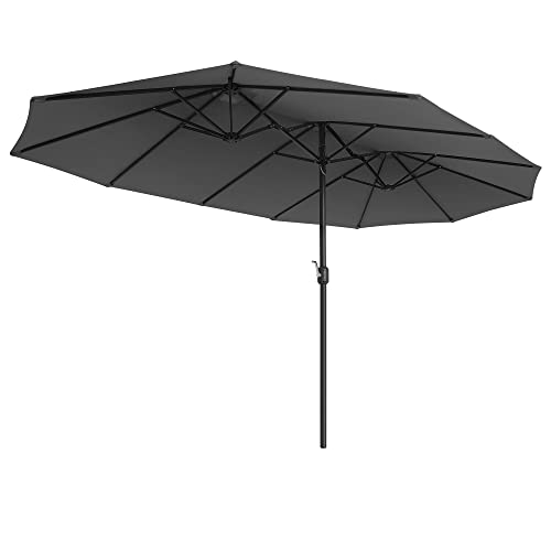 Didelis XL sodo skėtis 460 x 270 cm | UPF 50+ apsauga | Išskleidimo rankena