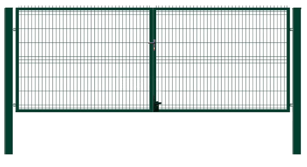 Vartai su dviem stulpais 1730x3000 mm  (Ral6005)
