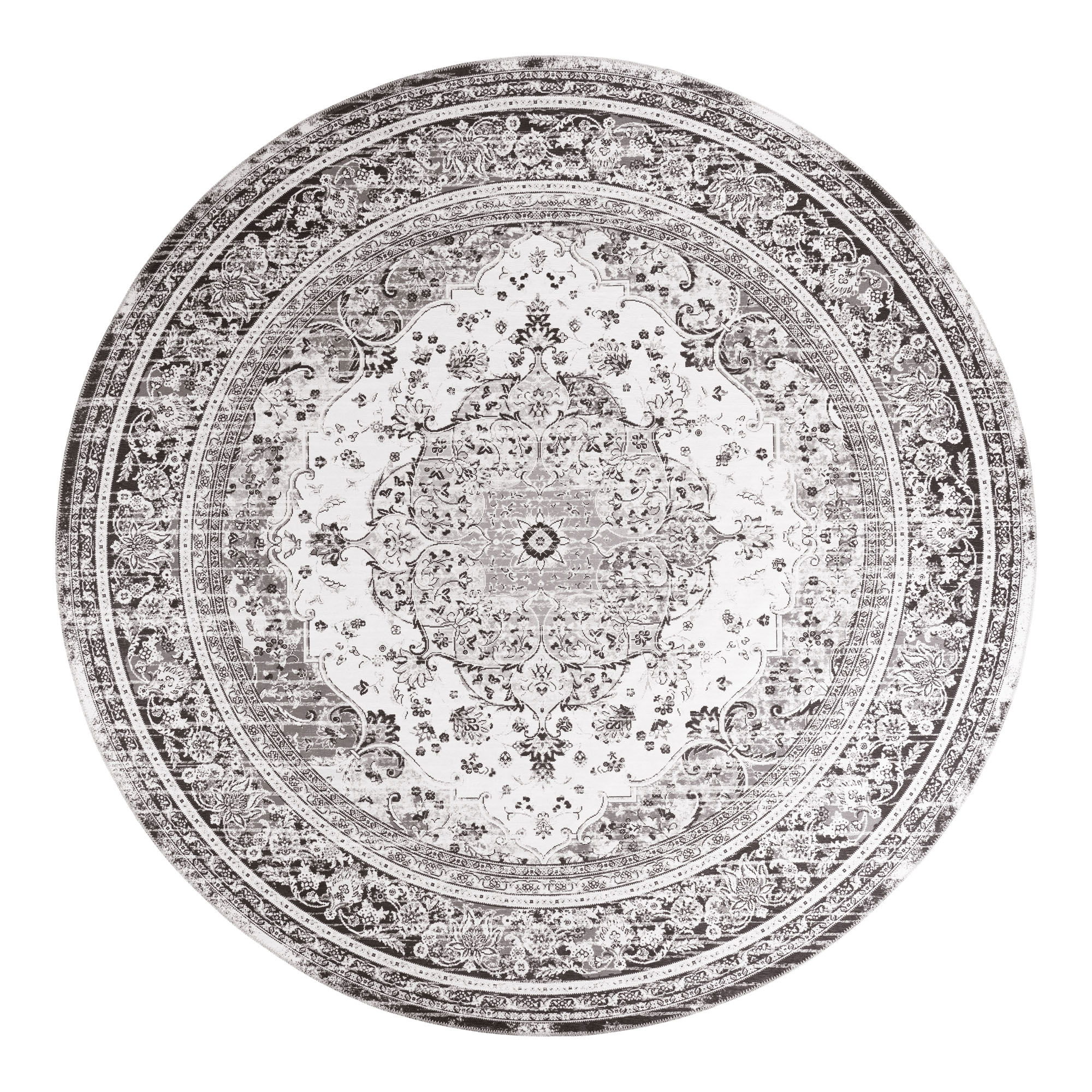 Kilimas | 200 x x 200 cm | Balta | Juoda
