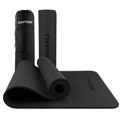 Jogos kilimėlis TUNTURI YOGA & FITNESS MAT 8 MM (Spalva: Juoda)