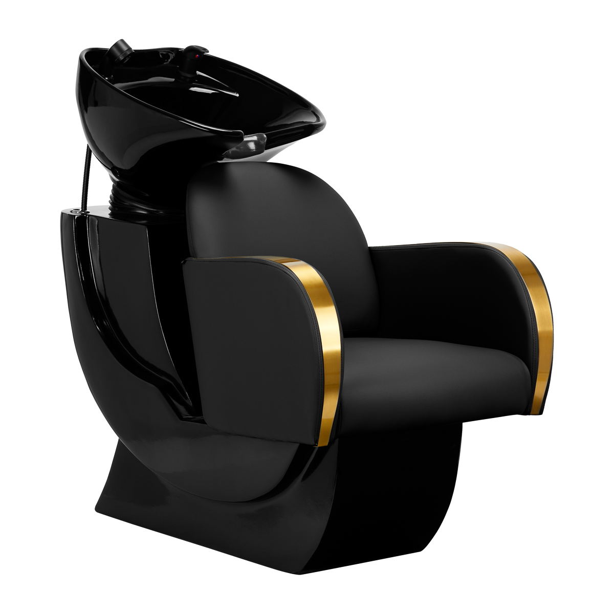 Kirpyklos plautuvė GABBIANO PROFESSIONAL HAIRWASHER MALAGA GOLD BLACK