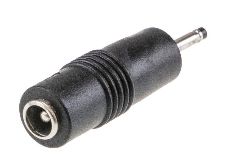 Kištukas iš 2.1x5.5x11mm į 0.7x2.35x11mm