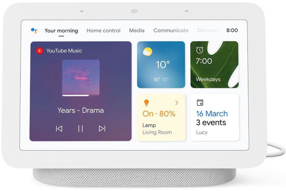 Išmanusis namų valdiklis Google Nest Hub 2,white