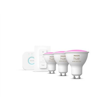 Philips Hue WCA Starter Kit 4,3W GU10 3pcs, Bridge, Switch