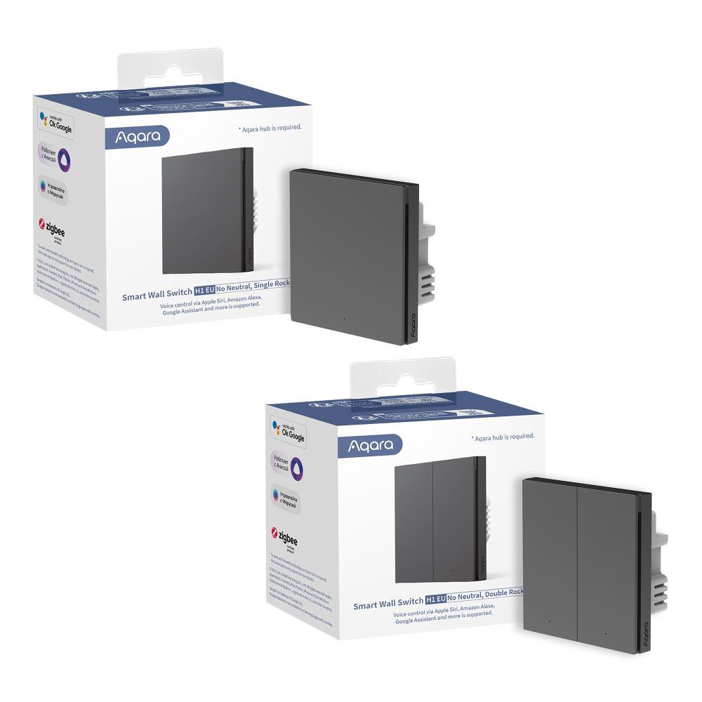 Aqara Smart Wall Switch H1 (no neutral), grey