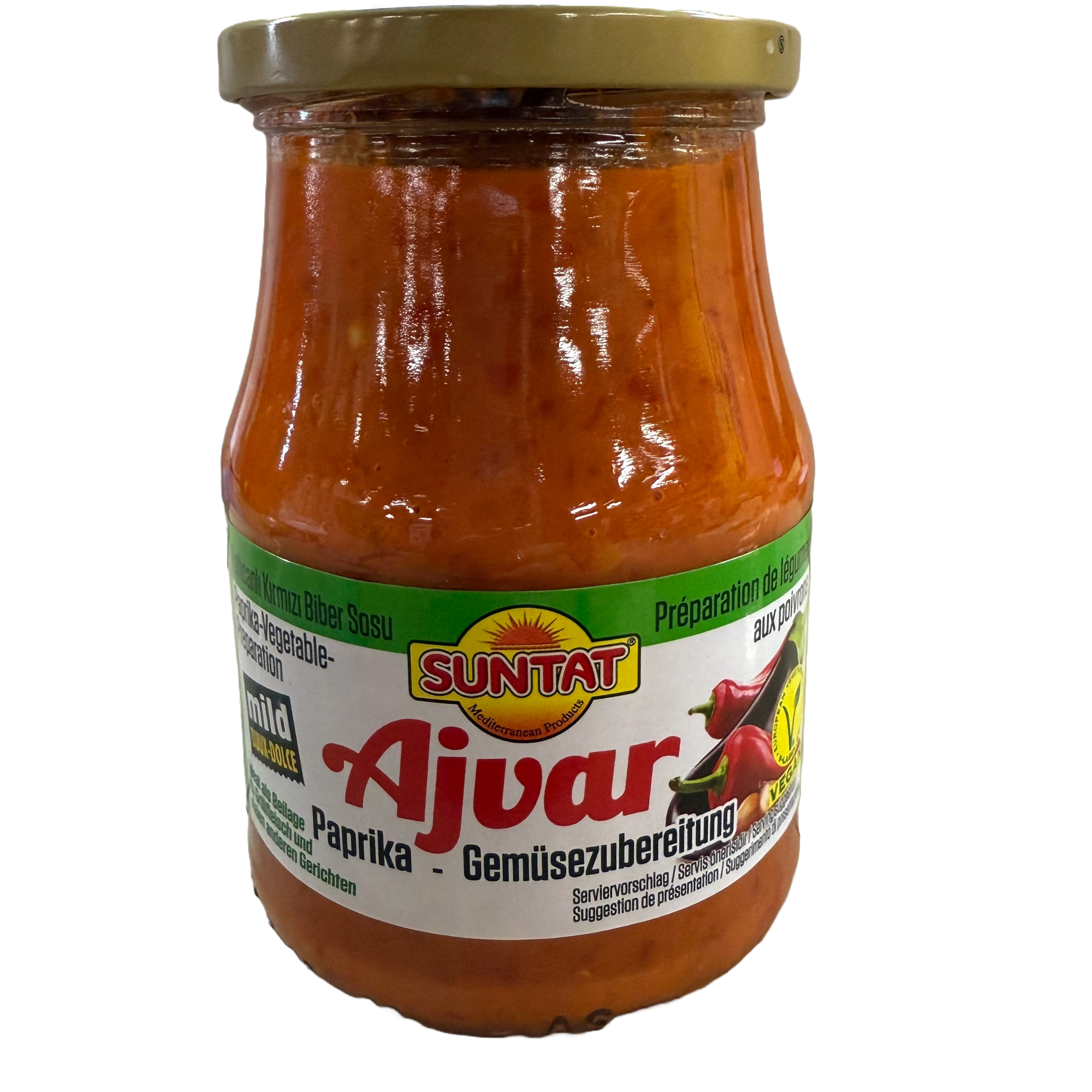 Paprikų padažas "Ajvar" švelnus SUNTAT, 340 g