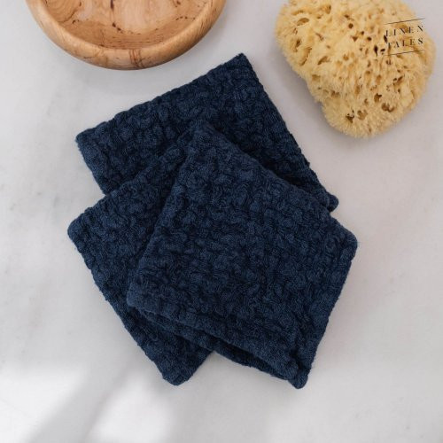 Linen Tales Linen Dishcloth Set of 2 Lininių virtuvės šluosčių rinkinys, Navy