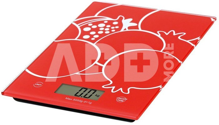 Omega kitchen scale OBSKR, red