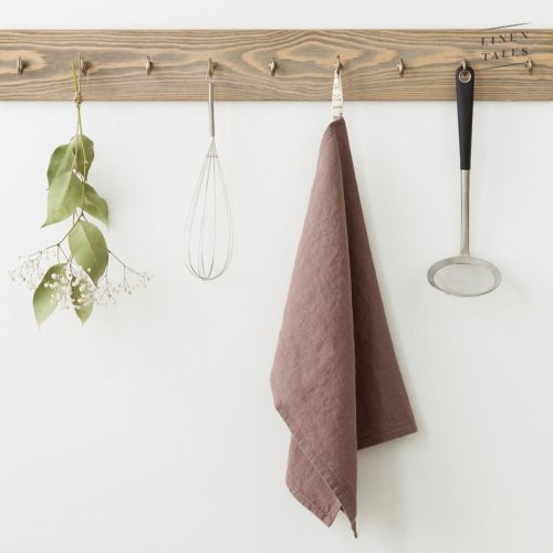 Linen Tales Linen Kitchen Towel Lininis virtuvės rankšluostis, Ashes of Roses