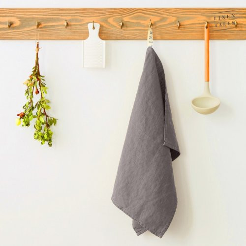 Linen Tales Linen Kitchen Towel Lininis virtuvės rankšluostis, Ash