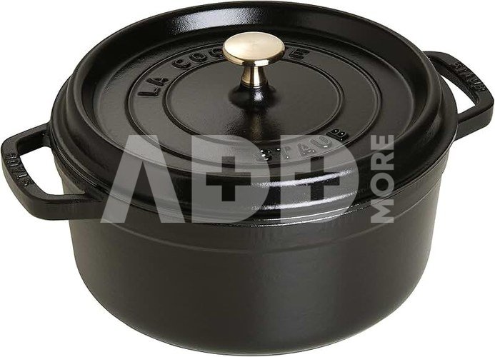 Staub La Cocotte 24cm round black, cast iron