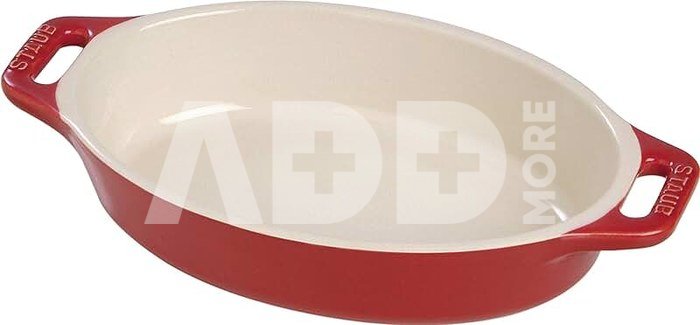 Staub Oval Dish Ceramic, oval, Red , 37cm