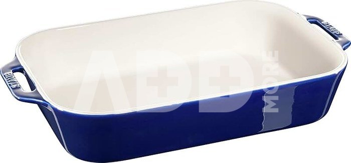 Staub Rectangular Dish Ceramic, dark blue, 34x24x7.6