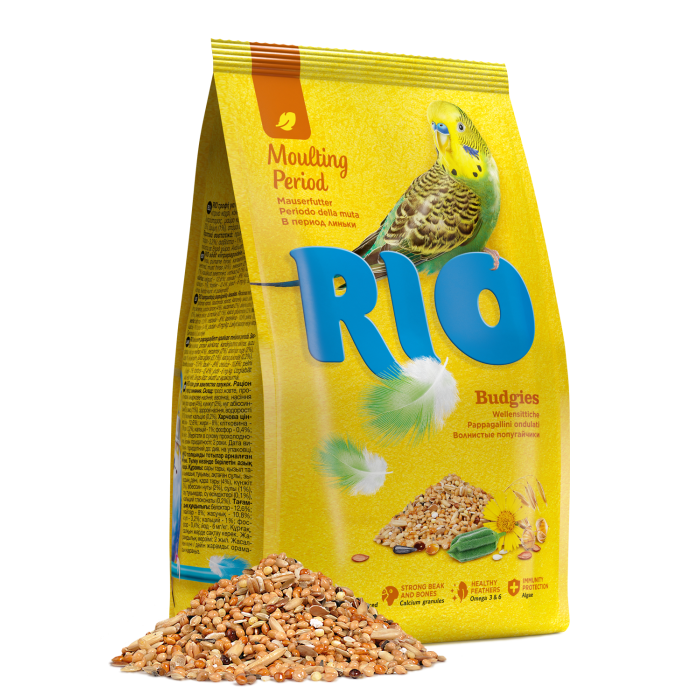 RIO lesalas banguotosioms papūgėlėms šėrimosi metu, 1 kg