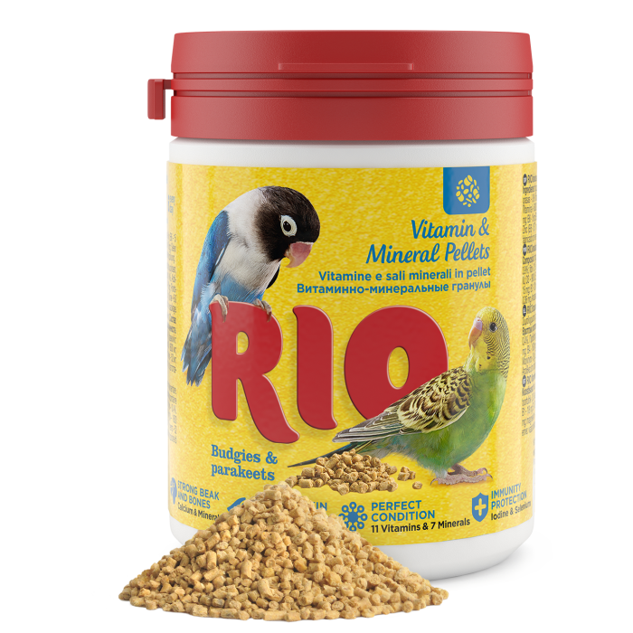 RIO vitaminų ir mineralų granulės banguotosioms ir kitoms papūgoms, 120 g