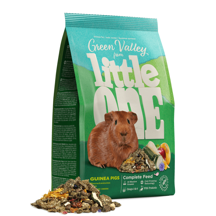 Little one Green valley skaidulinis pašaras jūrų kiaulytėms, 750 g