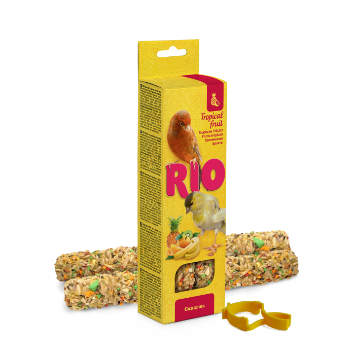 RIO lazdelės kanarėlėms su tropiniais vaisiais, 2x40 g