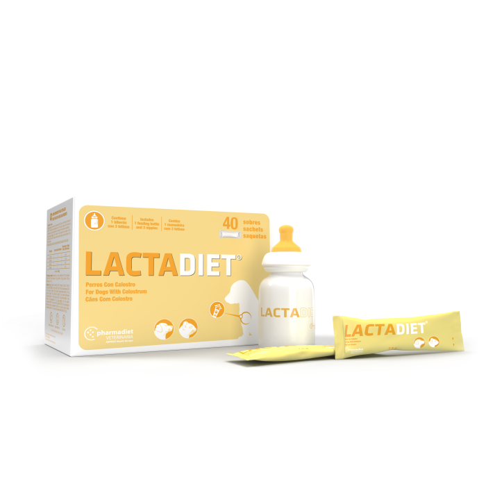 Pharmadiet Lactadiet Colostro pieno pakaitalas, skirtas šuniukams ir graužikams, 40 vnt.