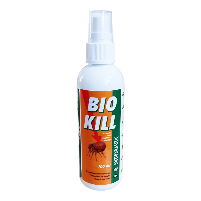 Bio Kill 2,5 mg/ml antiparazitinis odos purškalas gyvūnams, 100 ml