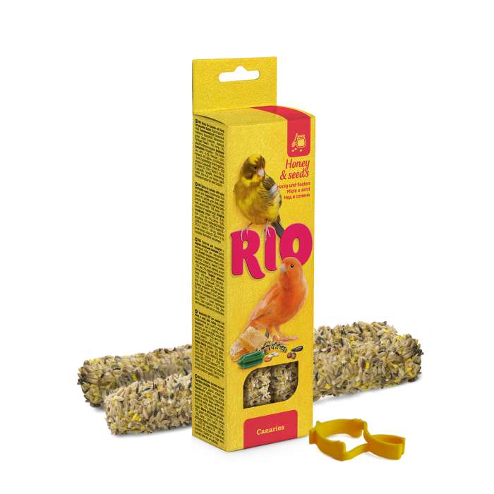 RIO lazdelės kanarėlėm su medumi ir vertingomis sėklomis, 2x40 g