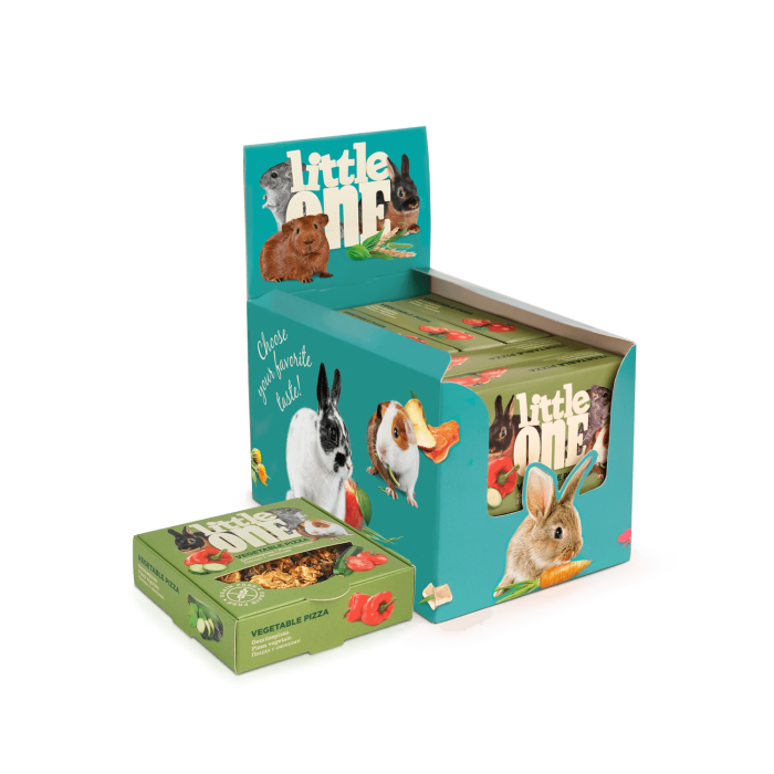 Little one skanėstas - žaislas graužikams daržovių pica, 55 g