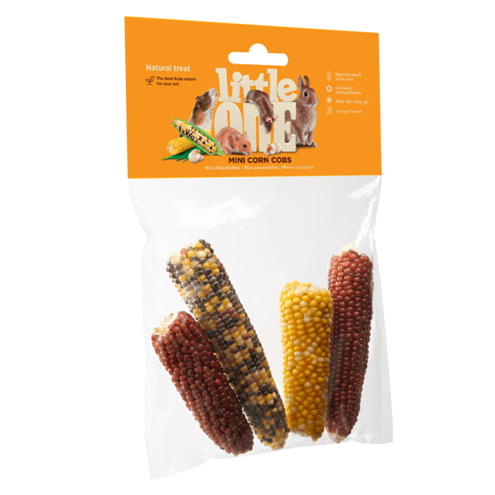 Little one skanėstas graužikams mini kukurūzų burbuolės, 130 g