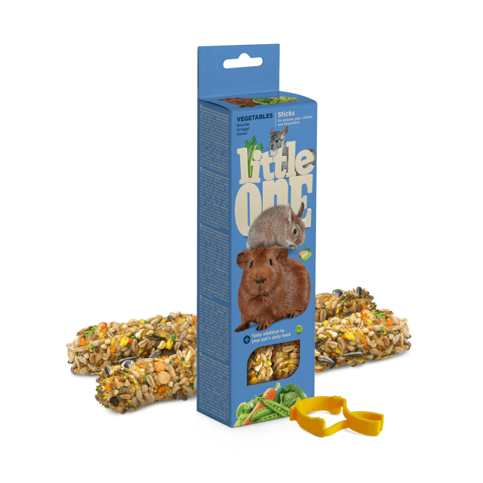 Little one lazdelės jūrų kiaulytėms, triušiams ir šinšiloms su daržovėm, 2x60 g