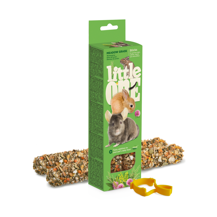 Little one lazdelės jūrų kiaulytėms, triušiams ir šinšiloms su pievų žole, 2x55 g