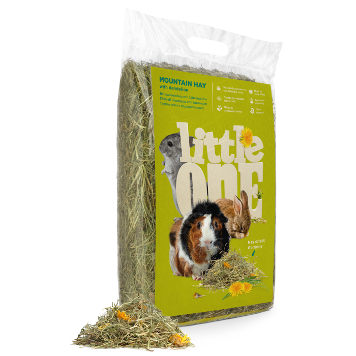Little one nepresuotas kalnų šienas su kiaulpienėm, 400 g