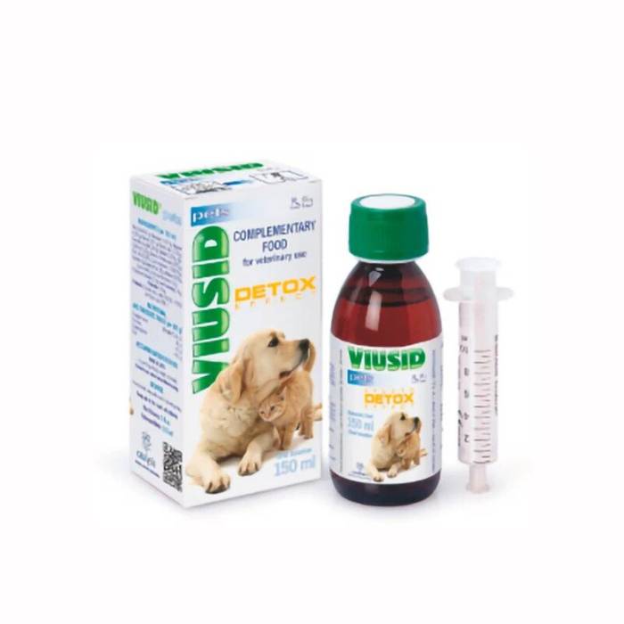 Viusid Detox Pets papildai augintiniams imuninei sistemai stiprinti, 150 ml