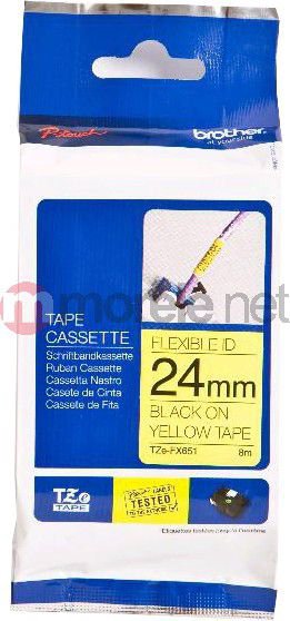 Brother TZEFX651 tape (black on yellow)