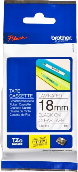 Brother colorless tape TZe-141 print black