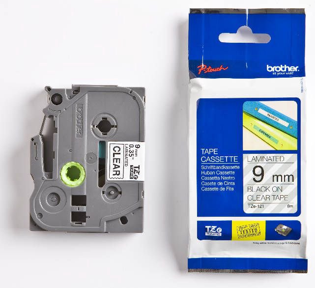 Brother colorless tape TZe-121 print black