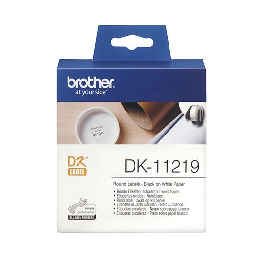 BROTHER DK11219 ROUND PAPER LABELS 12MM