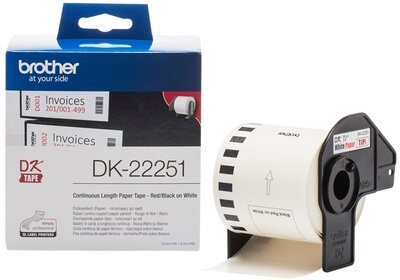 BROTHER DK22251 62MM BLACK RED