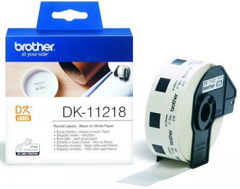 BROTHER DK11218 1"ROUND PAPER LABELS