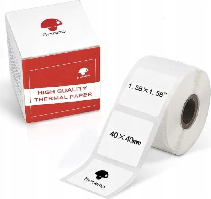 Phomemo Adhesive Paper Stickers 40x40mm 180x Label Phomemo M110 M120 M200 M220 M221 / XP-4040-180