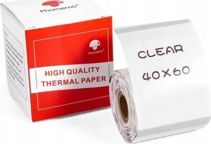 Phomemo Adhesive Paper Stickers 40x60mm Transparent Phomemo M110 M120 M200 M221 / XP-TT4060-130