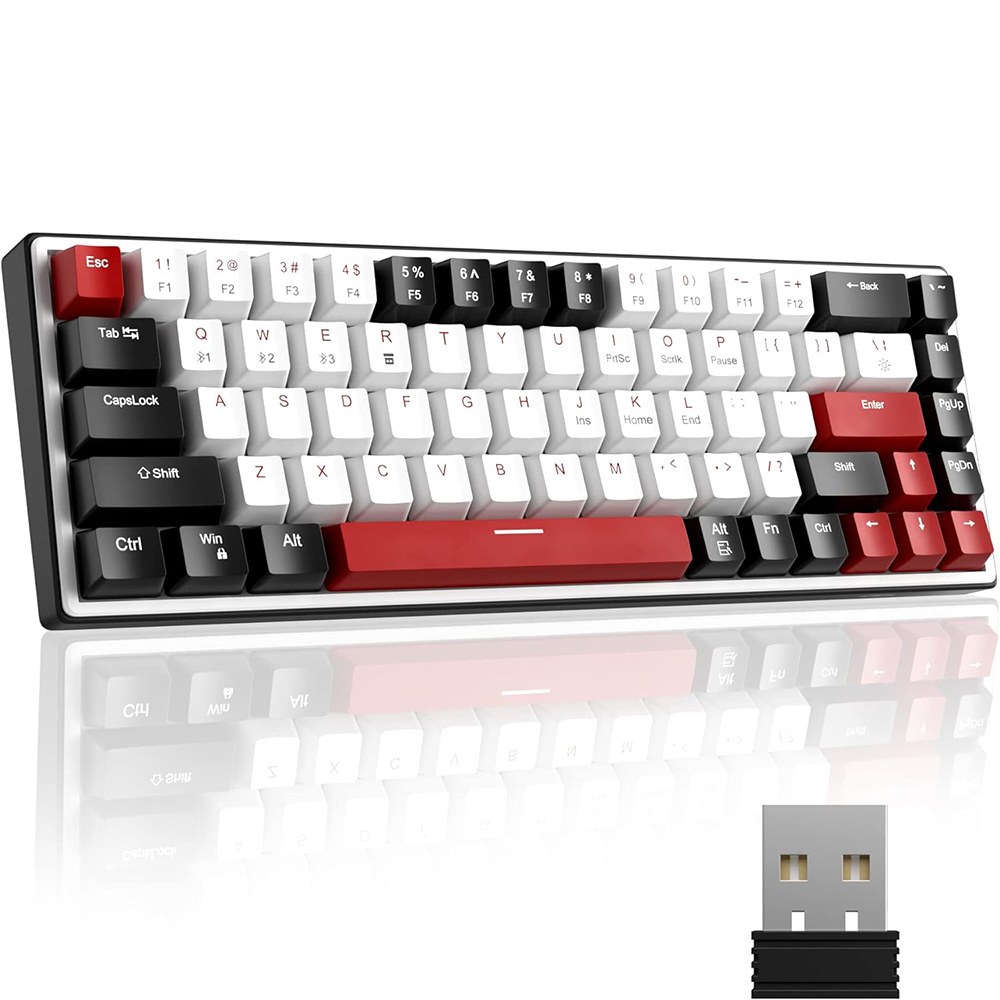 Magegee SKY68 PLUS Black-White, RGB, Red Switch, US