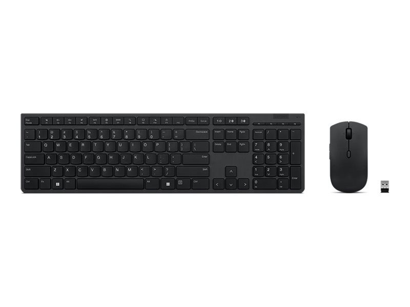 Lenovo | Professional Wireless Rechargeable Combo Keyboard and Mouse | Keyboard and Mouse Set | Wireless | Mouse included | US | Bluetooth | Grey