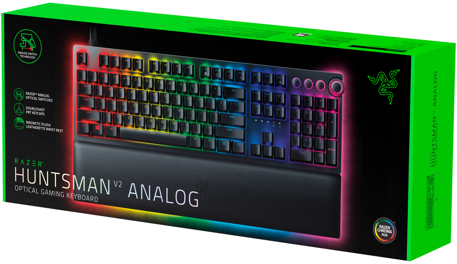 Razer | Huntsman V2 | Black | Gaming keyboard | Wired | Optical | RGB LED light | US