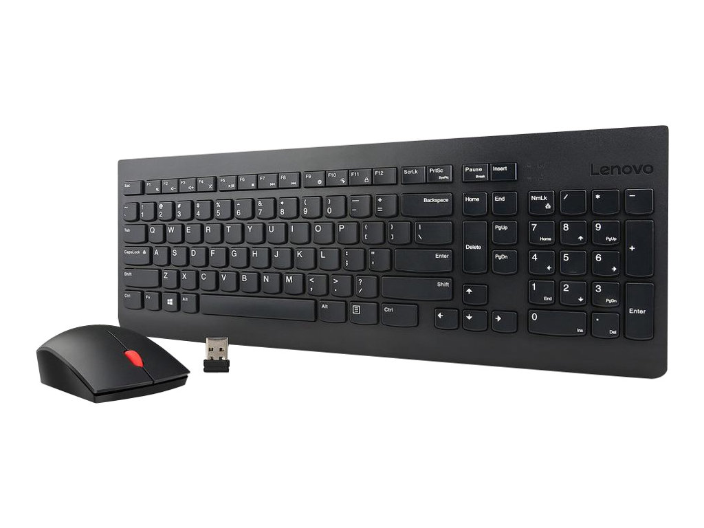 Lenovo Essential | Wireless Keyboard and Mouse Combo - Nordic | Keyboard and Mouse Set | Wireless | Nordic | Numeric keypad | Wireless connection