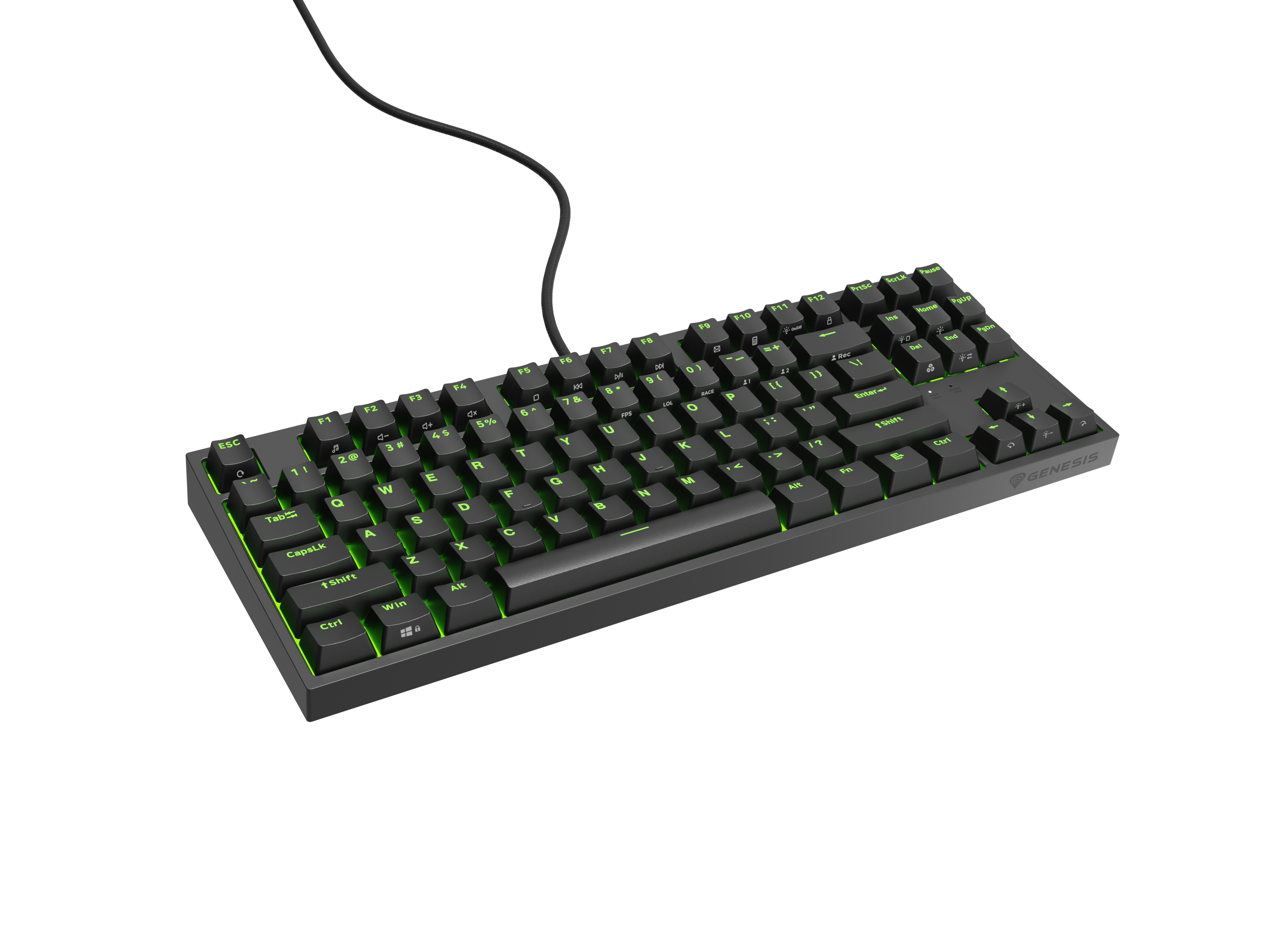 Genesis | Mechanical Gaming Keyboard | THOR 404 TKL RGB | Black | Mechanical Gaming Keyboard | Wired | US | USB Type-A | 1005 g | Gateron Yellow Pro